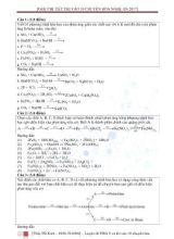 Đề thi vào Lớp 10 THPT chuyên Hóa học tỉnh Nghệ An năm 2017 (Có lời giải chi tiết)